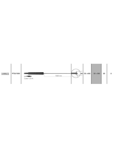 Sonda di temperatura PT100 PT56/1000