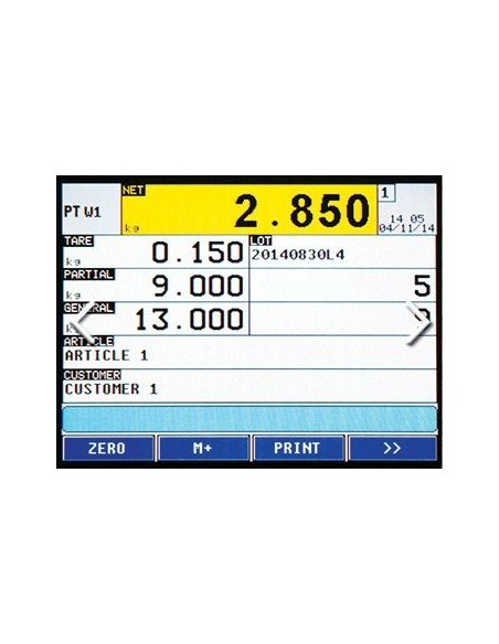 Transpallet pesatore TPWTS - schermata touch screen