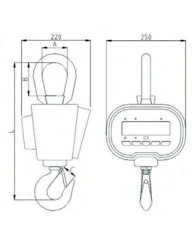 Dimensioni dinamometro DTER