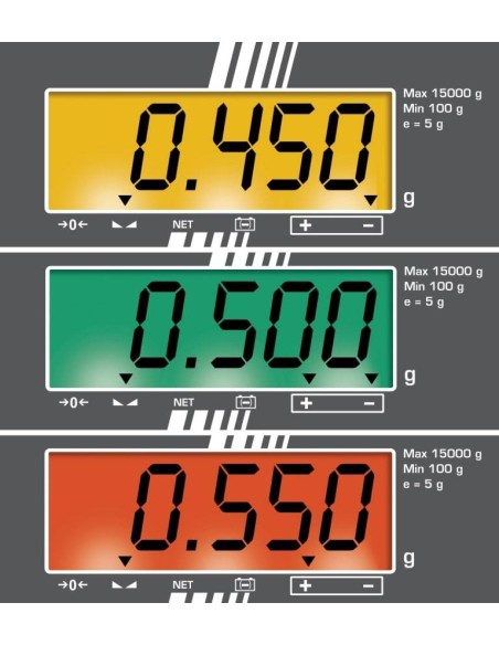 Schermo multicolore bilancia KERN WTB