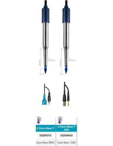 Dimensioni Elettrodo in acciaio 2 pore STEEL T