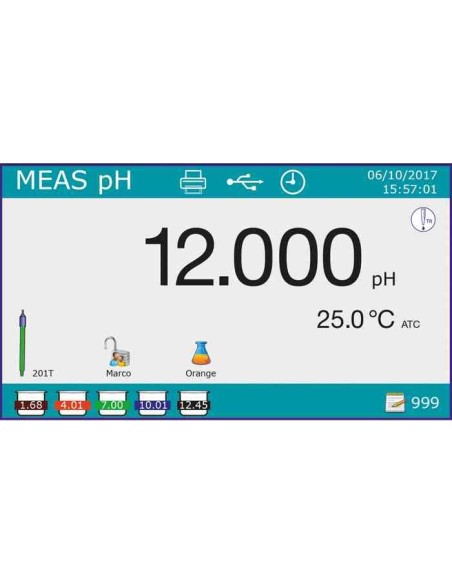 Display grafico a colori Phmetro PH 8+ 