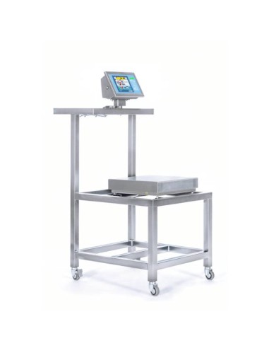 Carrelli con ruote TA piano alto in acciaio INOX