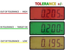 Indicatore di peso con cifre XL e controllo di tolleranza 2