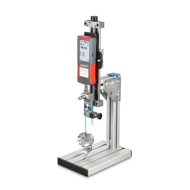 Dinamometro SAUTER FS montato su stativo manuale TVL-XS