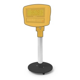 Stand da banco con colonna in acciaio inox