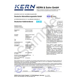 Certificato di taratura Lat DakkS per CCS da 301 a 1500 kg
