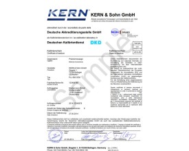 Certificato di taratura Lat DakkS per CCS da 301 a 1500 kg