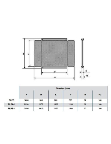 Bilancia con profilo ribassato e doppie rampe da 500 mm FLP-1