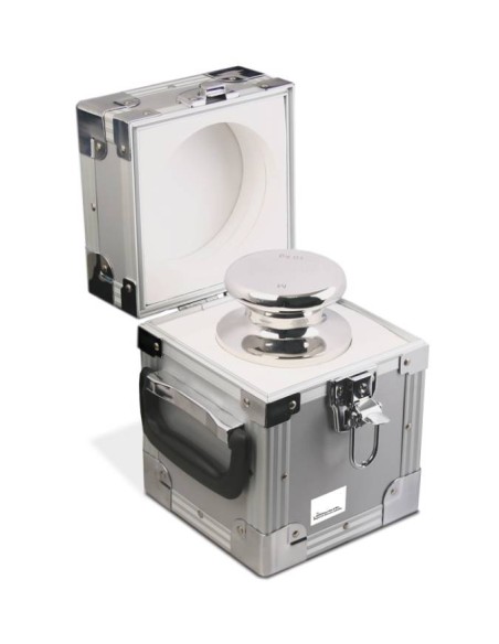 Pesi certificati classe F1 con custodia in alluminio