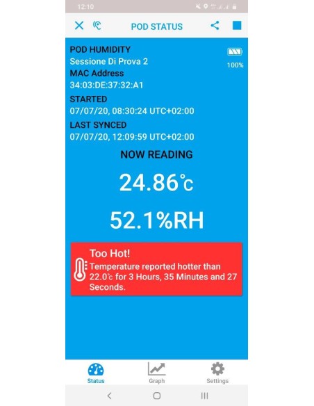 WEB APP data logger Verigo