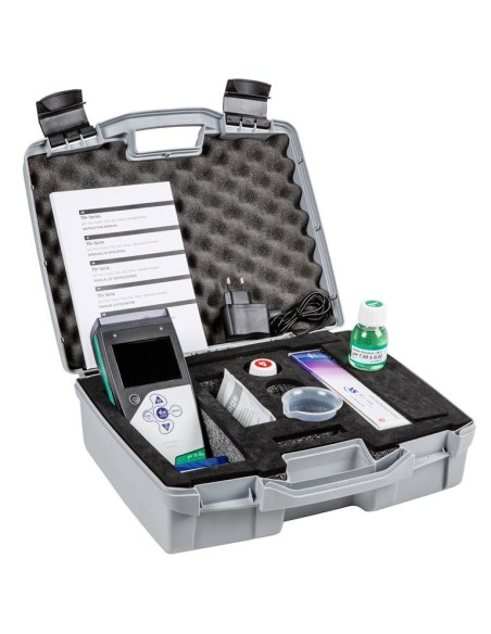 pHmetro FoodPro in valigetta e soluzioni di serie