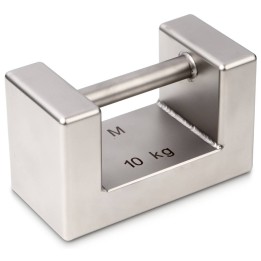 Massa certificata M1 con maniglia 10 kg acciaio inox