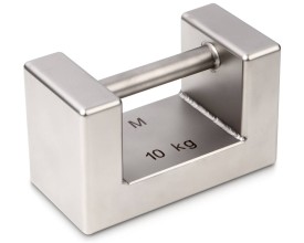 Massa certificata M1 con maniglia 10 kg acciaio inox
