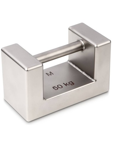 Peso industriale classe M1 con maniglia 50 kg acciaio inox