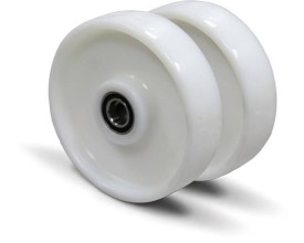 Coppia di ruote guida in Nylon per timone.