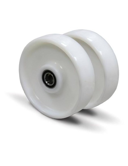 Coppia di ruote guida in Nylon per timone.