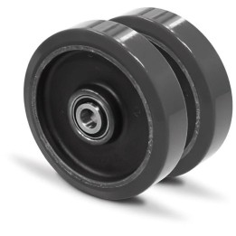 Coppia di ruote guida antistatiche per timone.