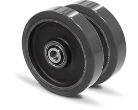 Coppia di ruote guida antistatiche per timone.