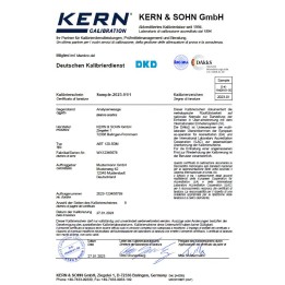 Certificato di taratura DAKKS per dinamometri KERN 3/5/6 ton
