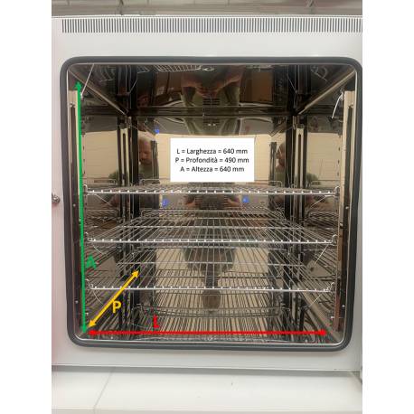 Stufa da laboratorio circolazione forzata TCF 200 PLUS misure interne