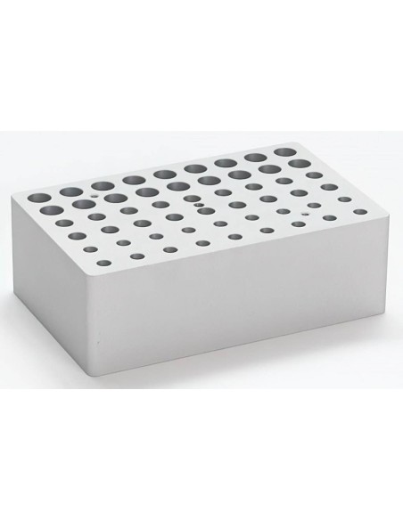 Blocco 18 fori per singolo volume per provette 0,2 / 0,5 /1,5 /2 ml