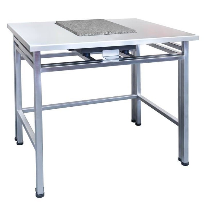 Tavolo antivibrante SAL/H/PLUS in acciaio inox e granito