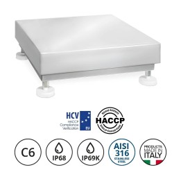 Piattaforma da banco igienica HYGIENX in acciaio inox AISI 316