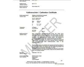 Certificato di Taratura ISO per spessimetri sonda F o N