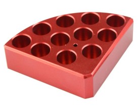 Blocco porta provette ROSSO 11 posti provette 4ml Ø 15,2 mm