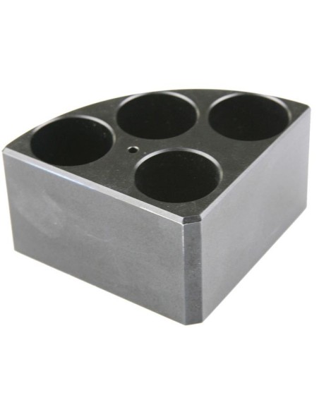 Blocco porta provette NERO 4 posti provette 40ml Ø 28 mm