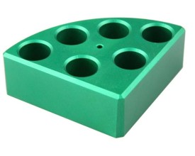 Blocco porta provette VERDE 6 posti provette 8ml Ø 17,8 mm