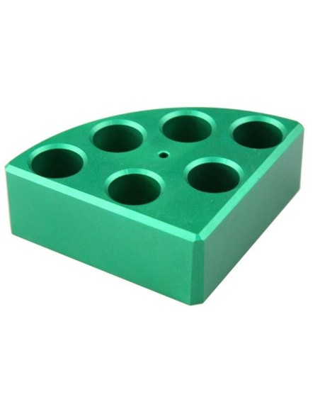 Blocco porta provette VERDE 6 posti provette 8ml Ø 17,8 mm